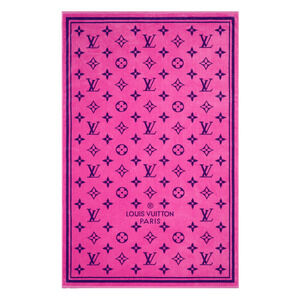 Louis Vuitton Drap Bain Hot Pink Purple Monogram Classic Logo Bath Beach Towel